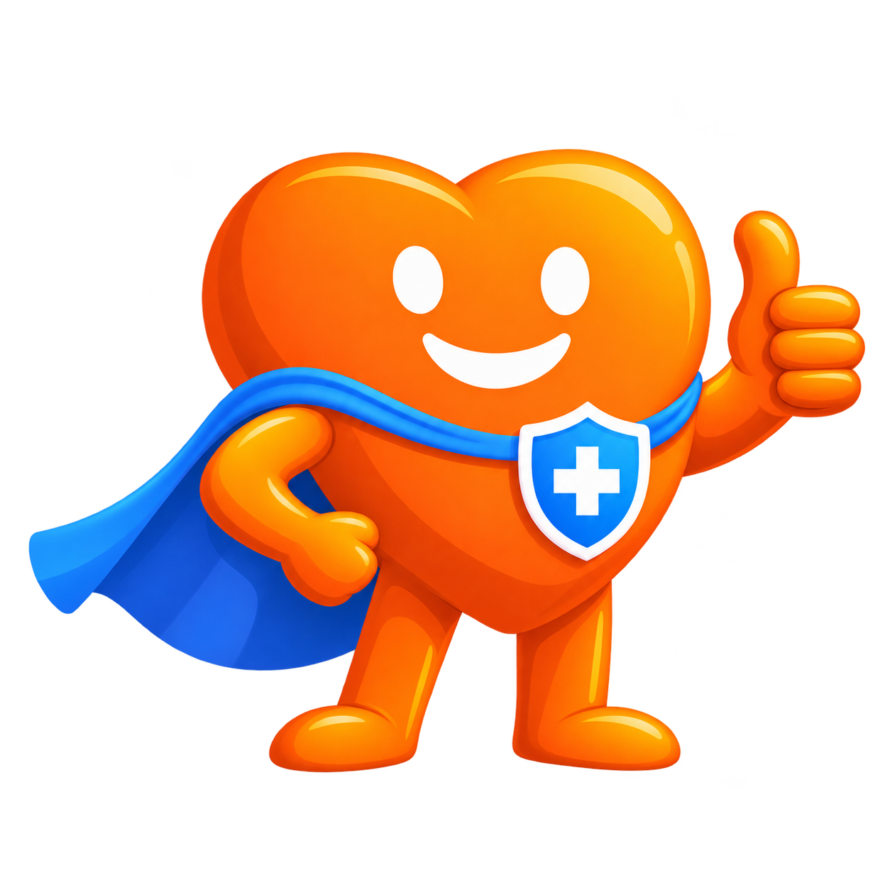 La mascotte Bon Réflexe vous encourage avec un pouce levé.